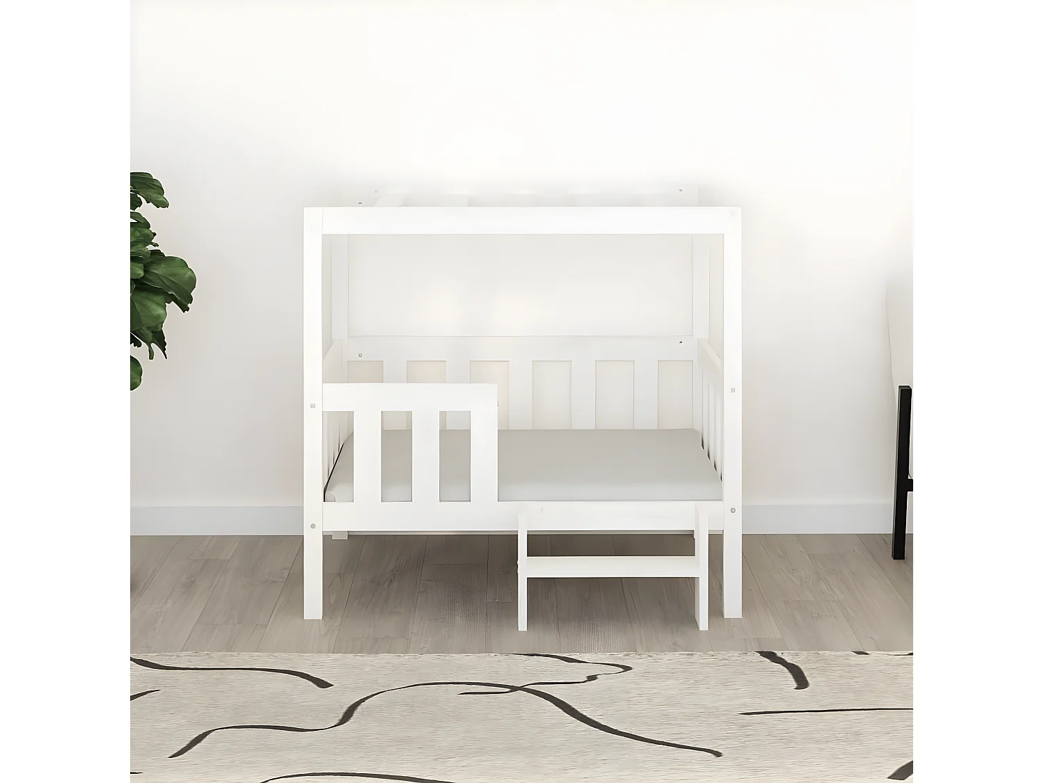 Cama para cães 95,5x73,5x90 cm madeira de pinho maciça branco PT475585
