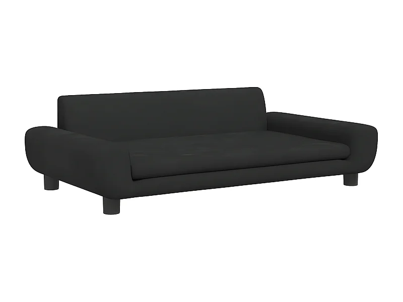 Cama para cães 100x54x33 cm veludo preto PT655495