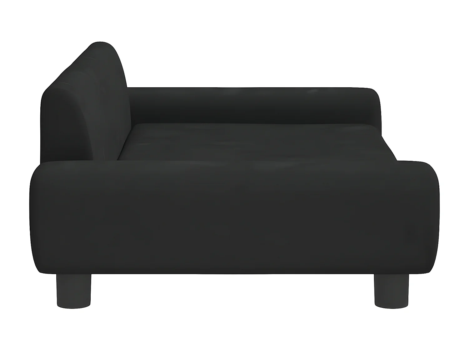 Cama para perros de terciopelo negra 100x54x33 cm ES320476