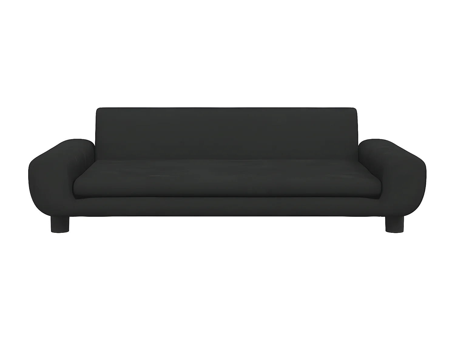 Cama para perros de terciopelo negra 100x54x33 cm ES320476