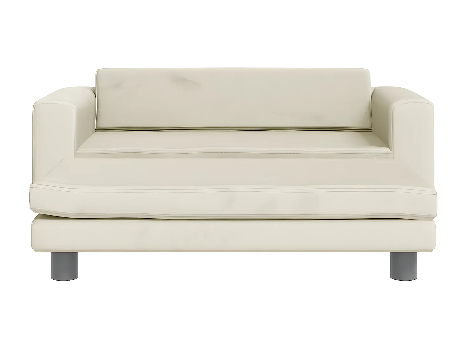 Cama para perros con extensión terciopelo crema 100x50x30 cm ES910576