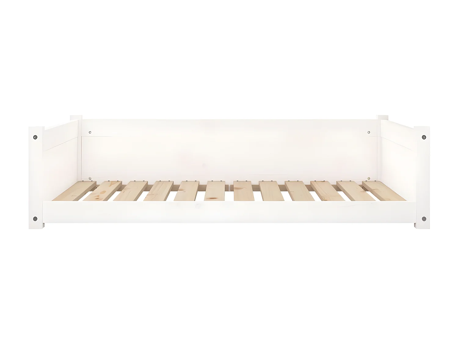 Cama para cães 105,5x75,5x28 cm madeira de pinho maciça branco PT113817