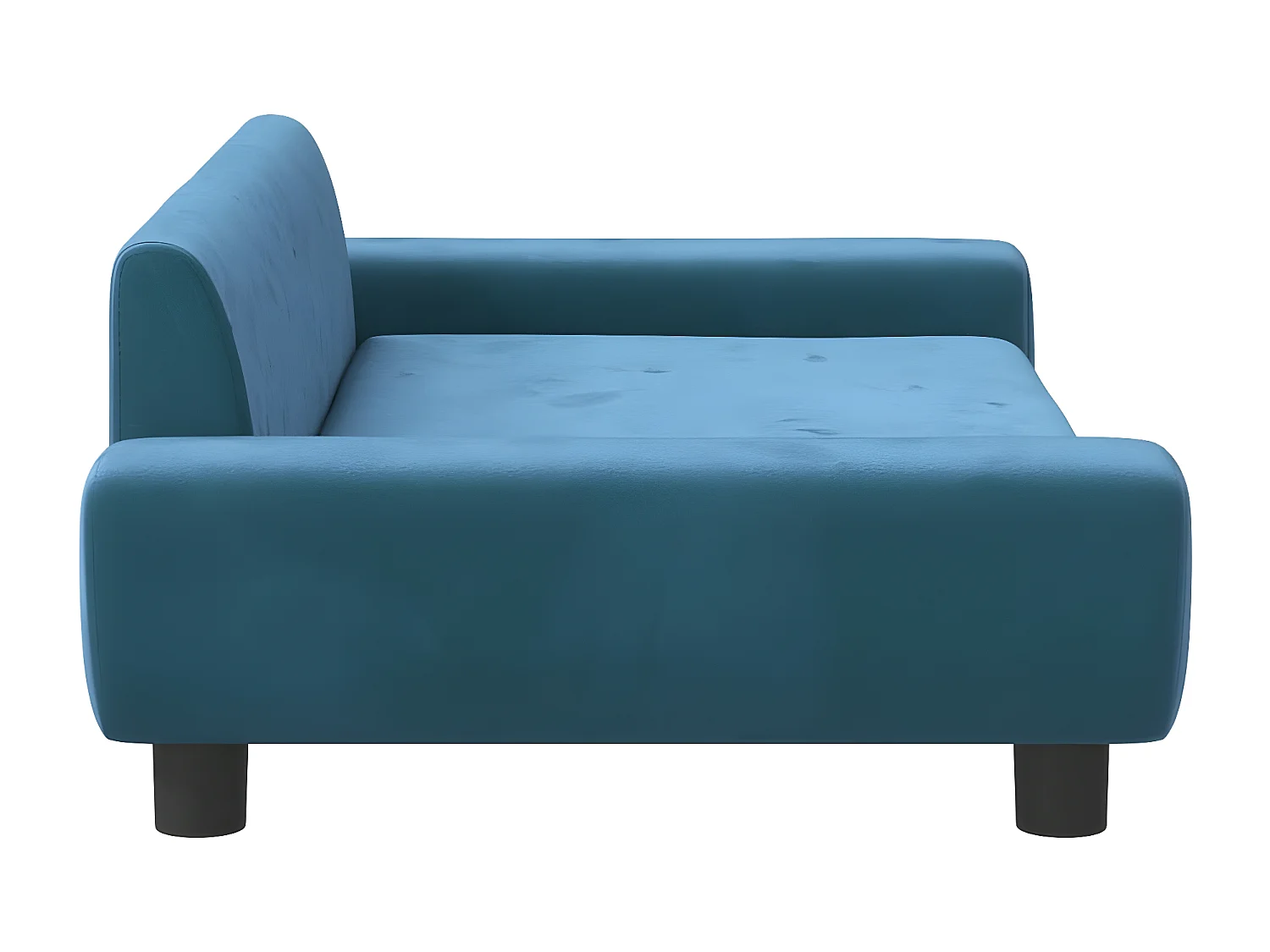Cama para perros de terciopelo azul 100x54x33 cm ES408656