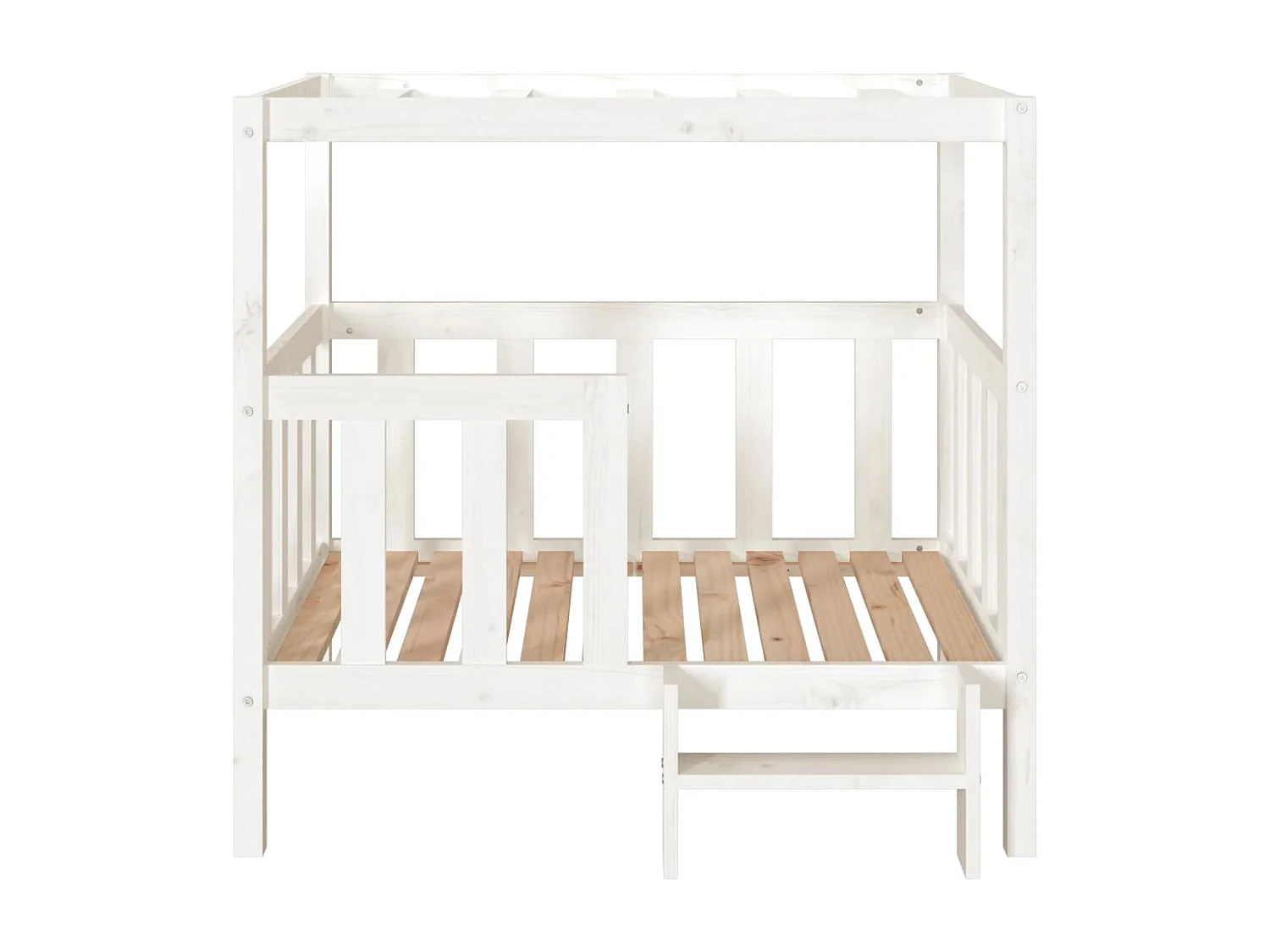 Cama para cães 105,5x83,5x100 cm madeira de pinho maciça branco PT511491