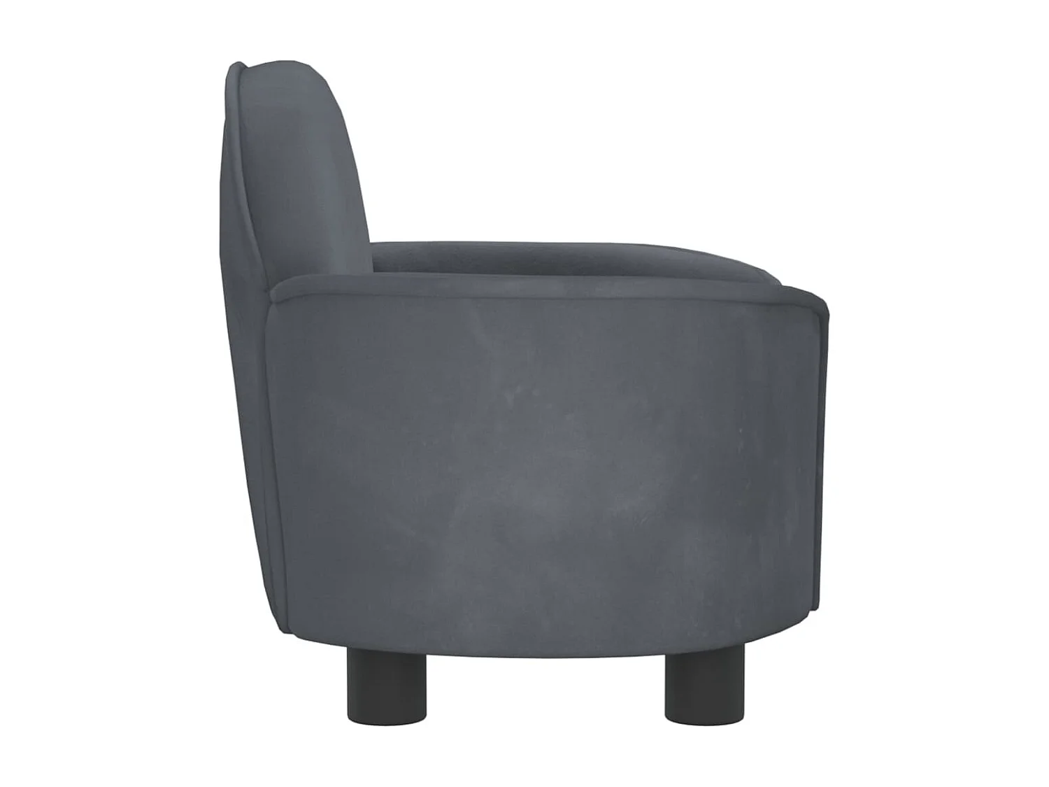 Canapé pour chien gris foncé 66x40x45 cm velours RG3Q63169