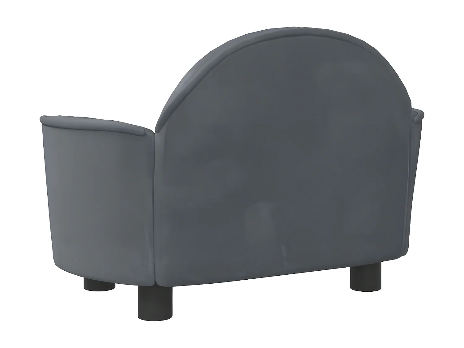 Cama para cães 66x40x45 cm veludo cinzento-escuro PT350880