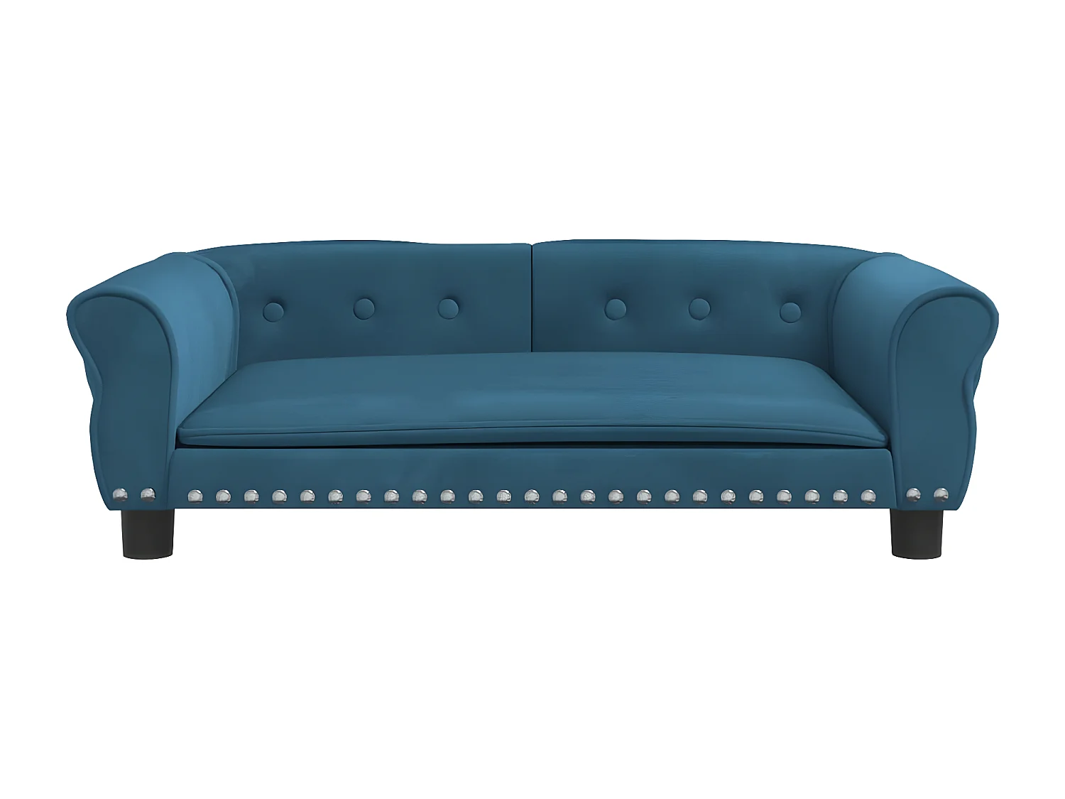 Cama para cães 95x55x30 cm veludo azul PT641442