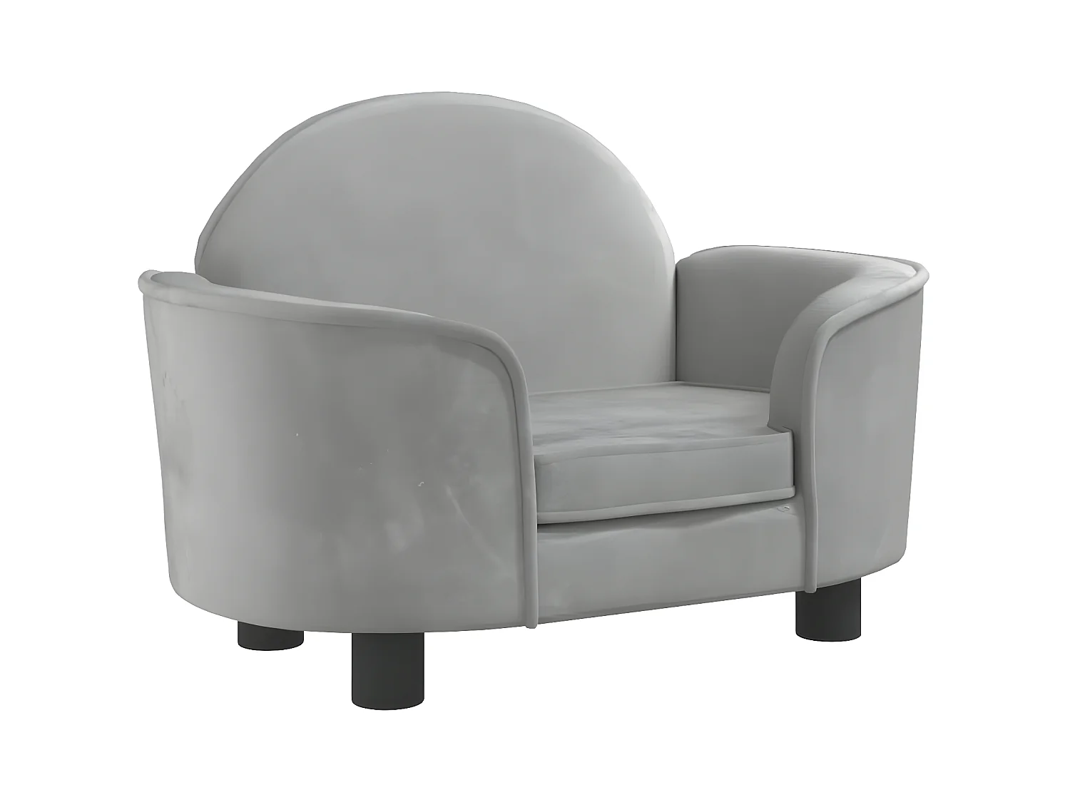 Canapé pour chien gris clair 66x40x45 cm velours RG3Q15809