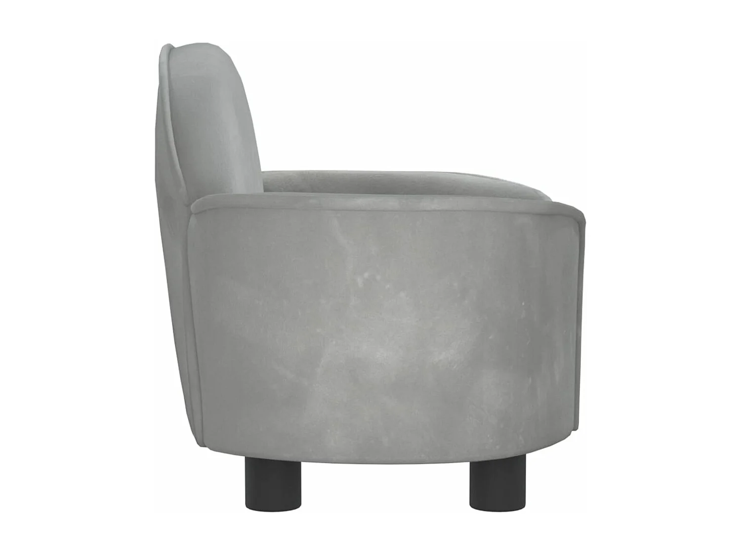 Cama para perros de terciopelo gris claro 66x40x45 cm ES910023