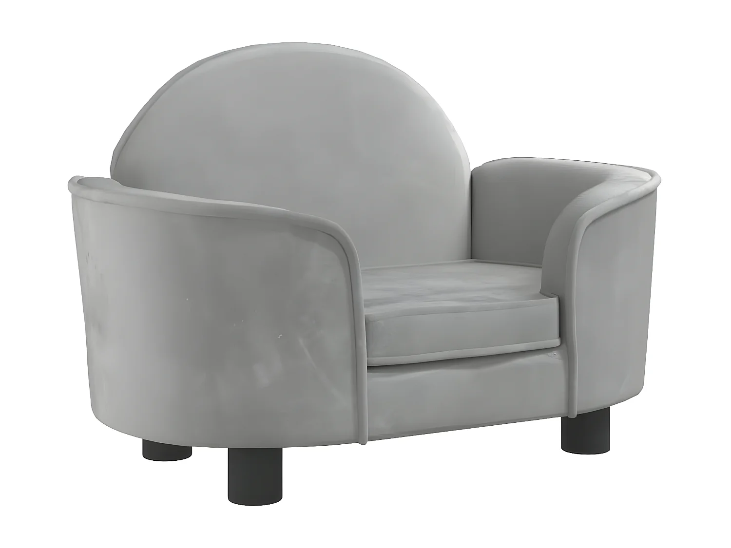 Cama para perros de terciopelo gris claro 66x40x45 cm ES910023