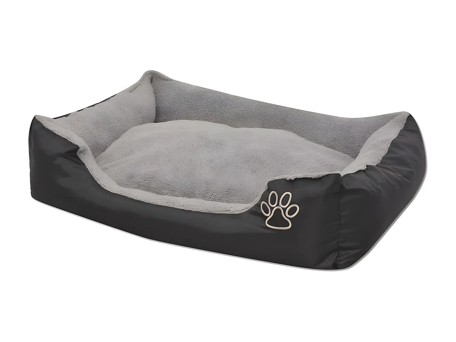 Cama para cães com almofada acolchoada tamanho L preto PT612886