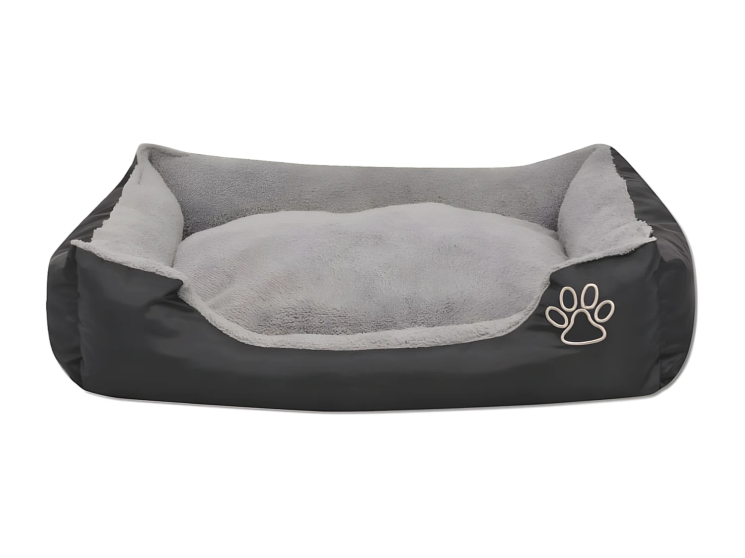 Cama para cães com almofada acolchoada tamanho L preto PT612886