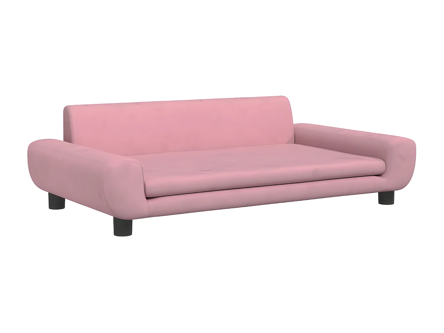 Cama para perros de terciopelo rosa 100x54x33 cm ES994218