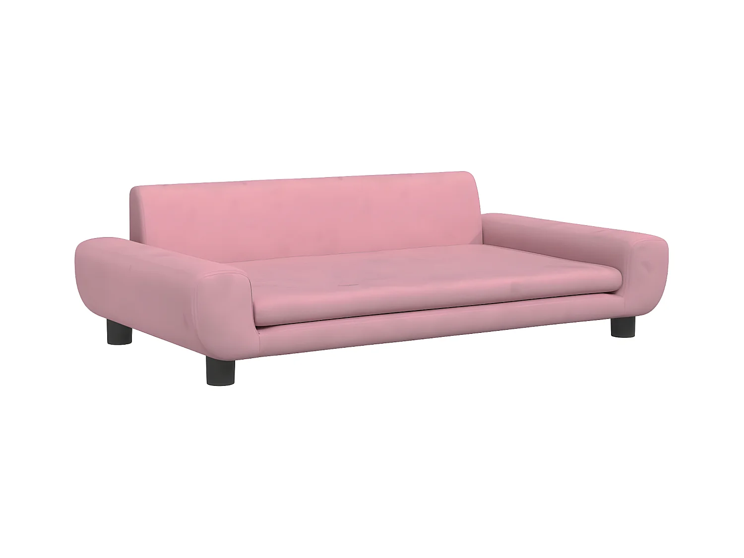 Canapé pour chien rose 100x54x33 cm velours RG3Q65087