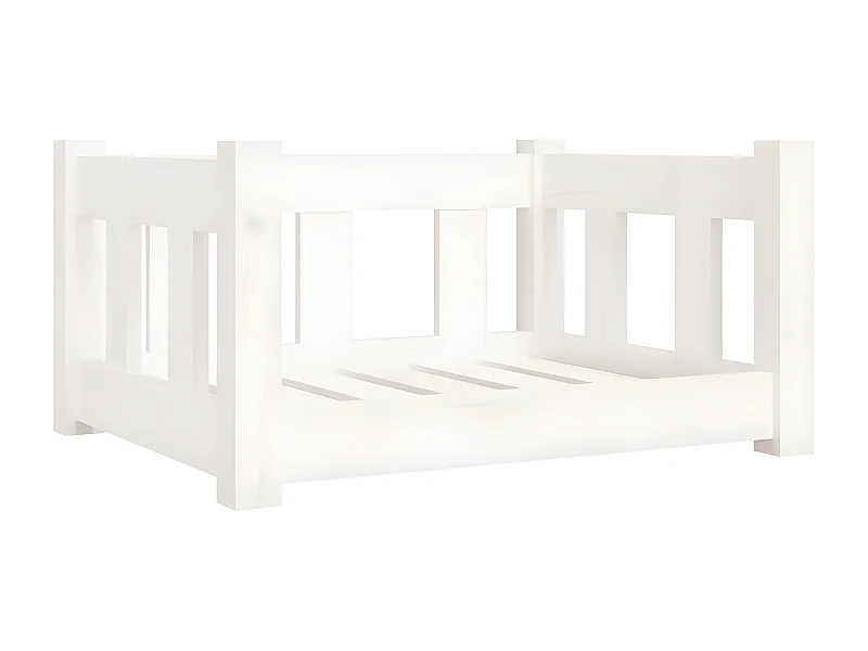 Canapé pour chien blanc 55,5x45,5x28 cm bois de pin solide RG3Q10280