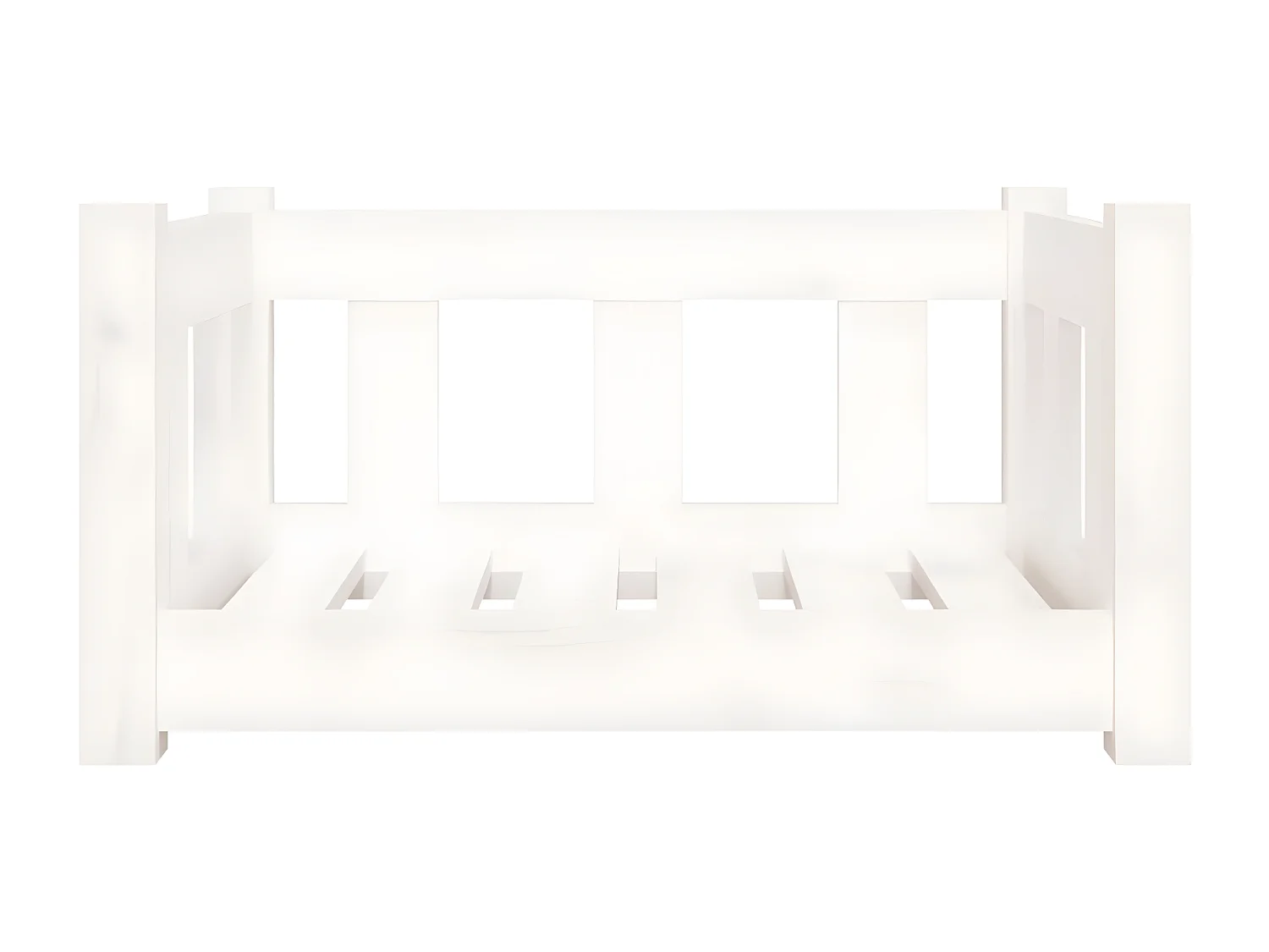 Canapé pour chien blanc 55,5x45,5x28 cm bois de pin solide RG3Q10280