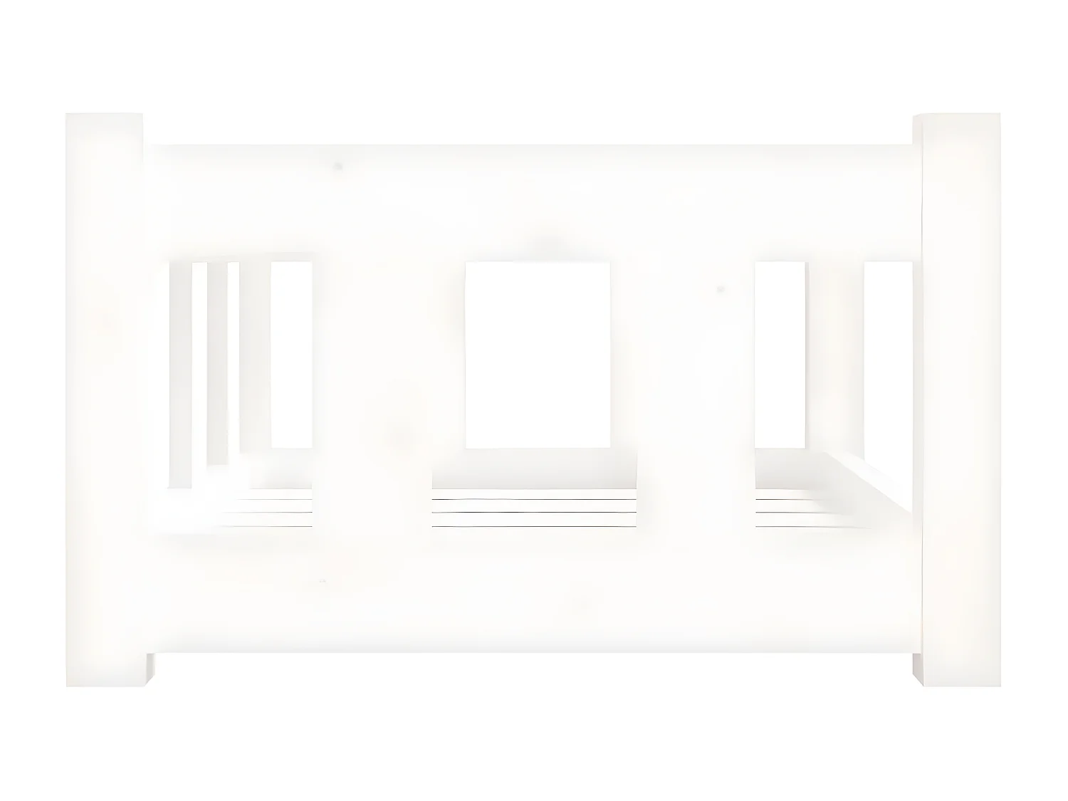 Canapé pour chien blanc 55,5x45,5x28 cm bois de pin solide RG3Q10280