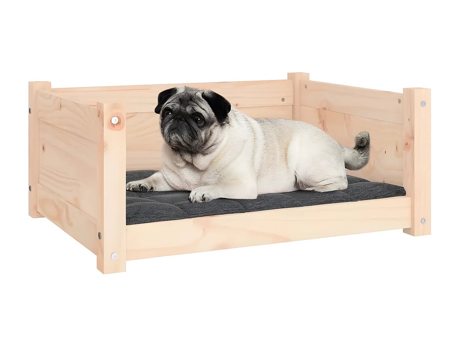 Cama para cães 65,5x50,5x28 cm madeira de pinho maciça PT170331