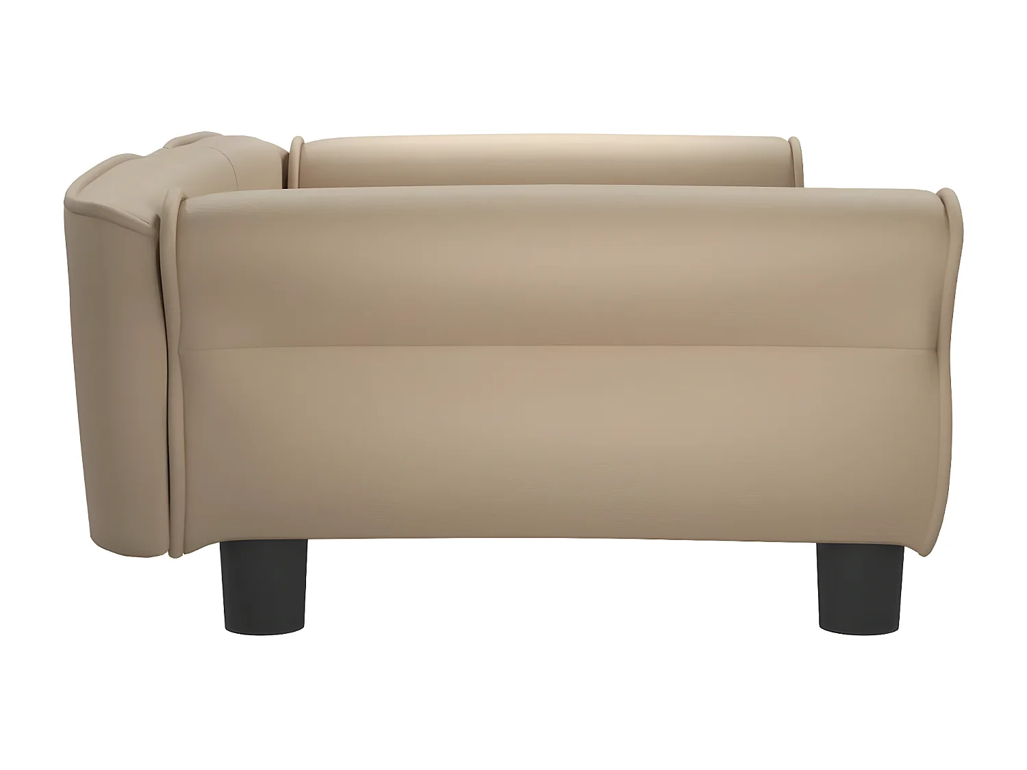 Cama para perros de cuero sintético color capuchino 95x55x30 cm ES354478