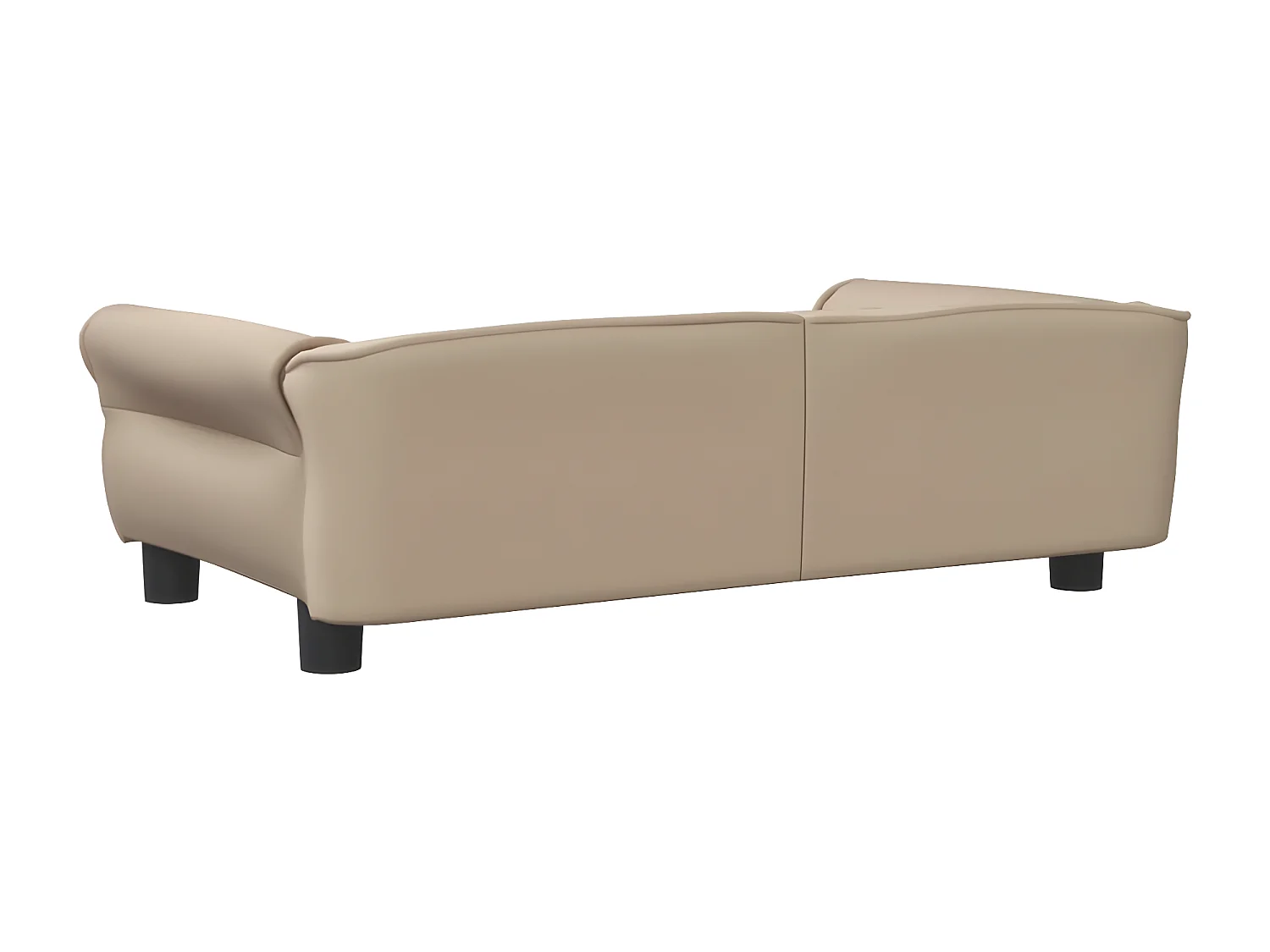 Cama para perros de cuero sintético color capuchino 95x55x30 cm ES354478