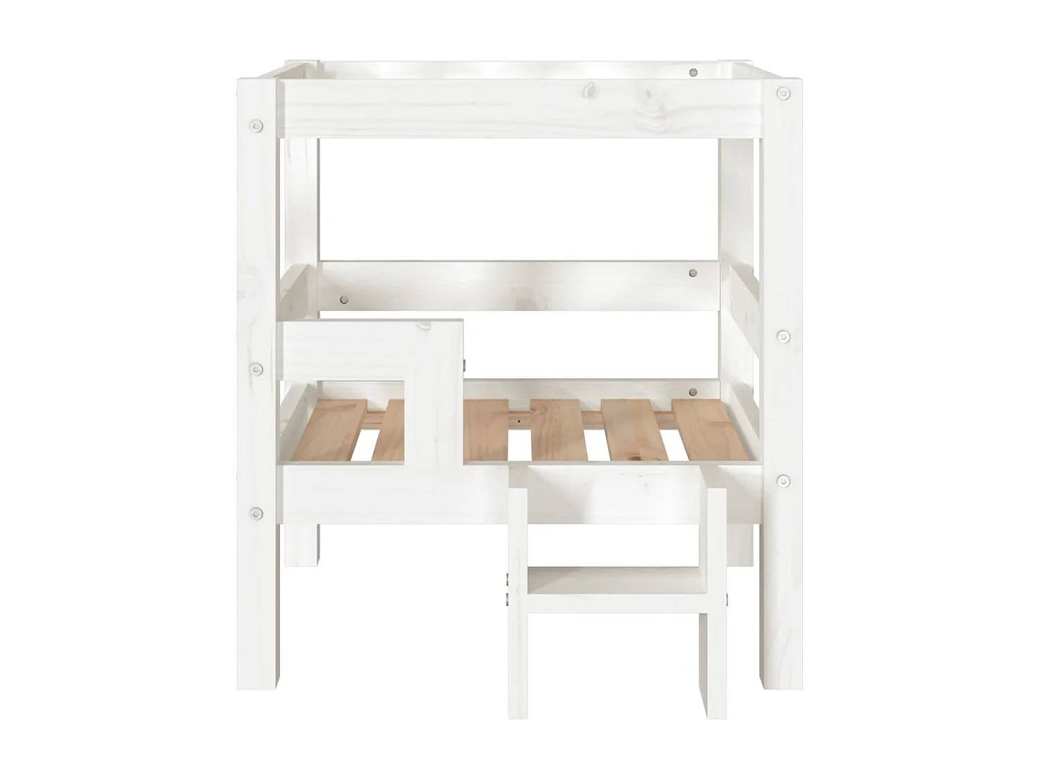 Cama para cães 55,5x53,5x60 cm madeira de pinho maciça branco PT980061