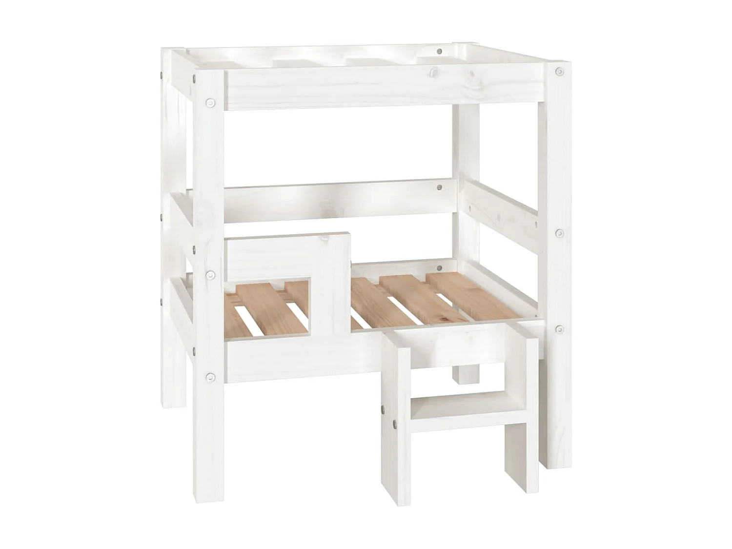 Canapé pour chien Blanc 55,5x53,5x60 cm Bois de pin solide RG3Q87978