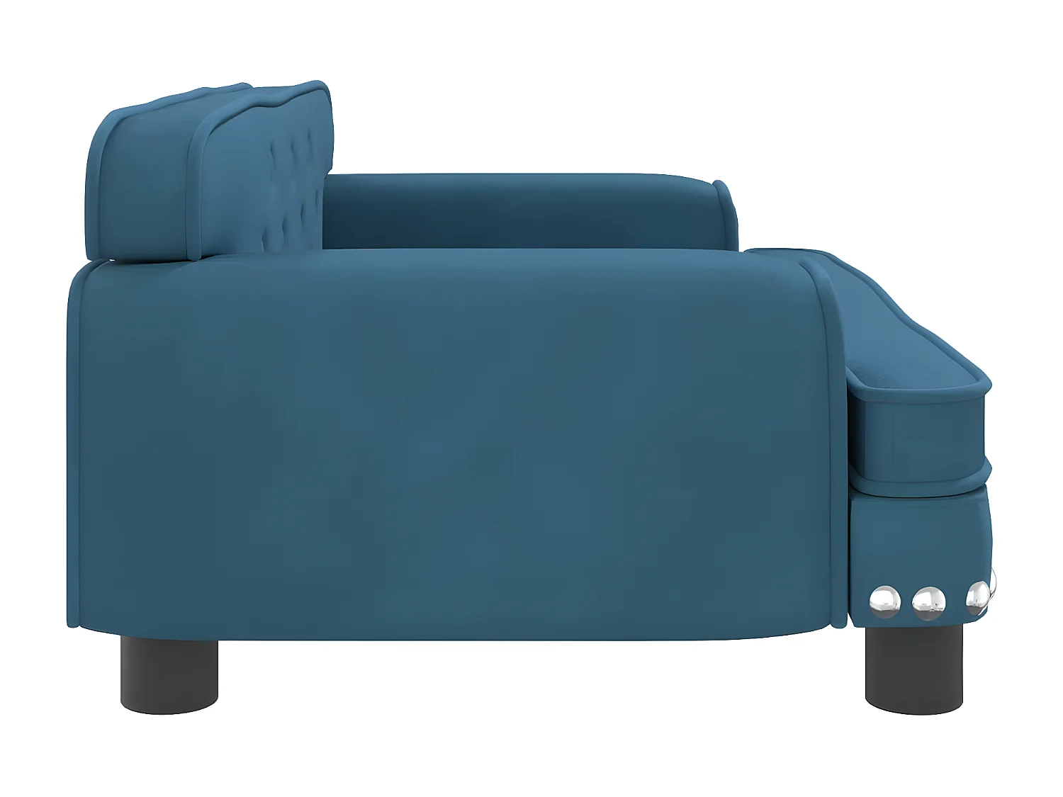 Cama para perros de terciopelo azul 70x45x30 cm ES730153