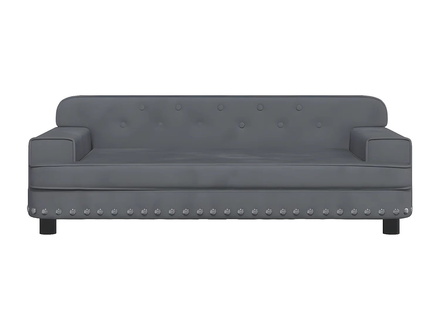 Cama para perros de terciopelo gris oscuro 90x53x30 cm ES990694