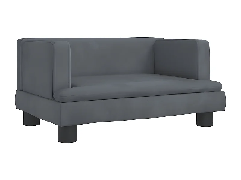 Canapé pour chien gris foncé 60x40x30 cm velours RG3Q67562