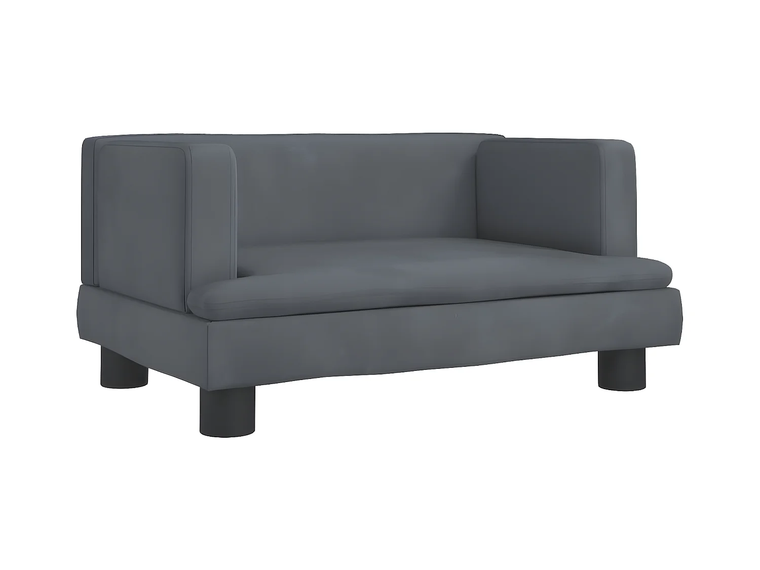 Canapé pour chien gris foncé 60x40x30 cm velours RG3Q67562