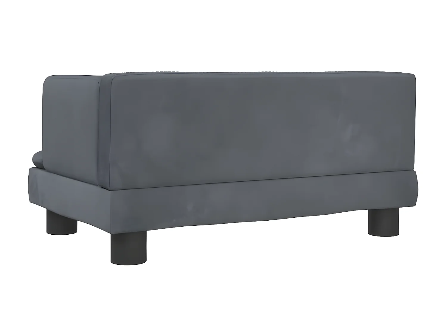 Cama para perros de terciopelo gris oscuro 60x40x30 cm ES224514