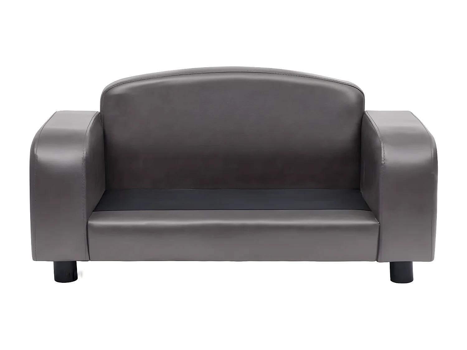 Sofá para cães 80x50x40 cm couro artificial cinzento PT773222