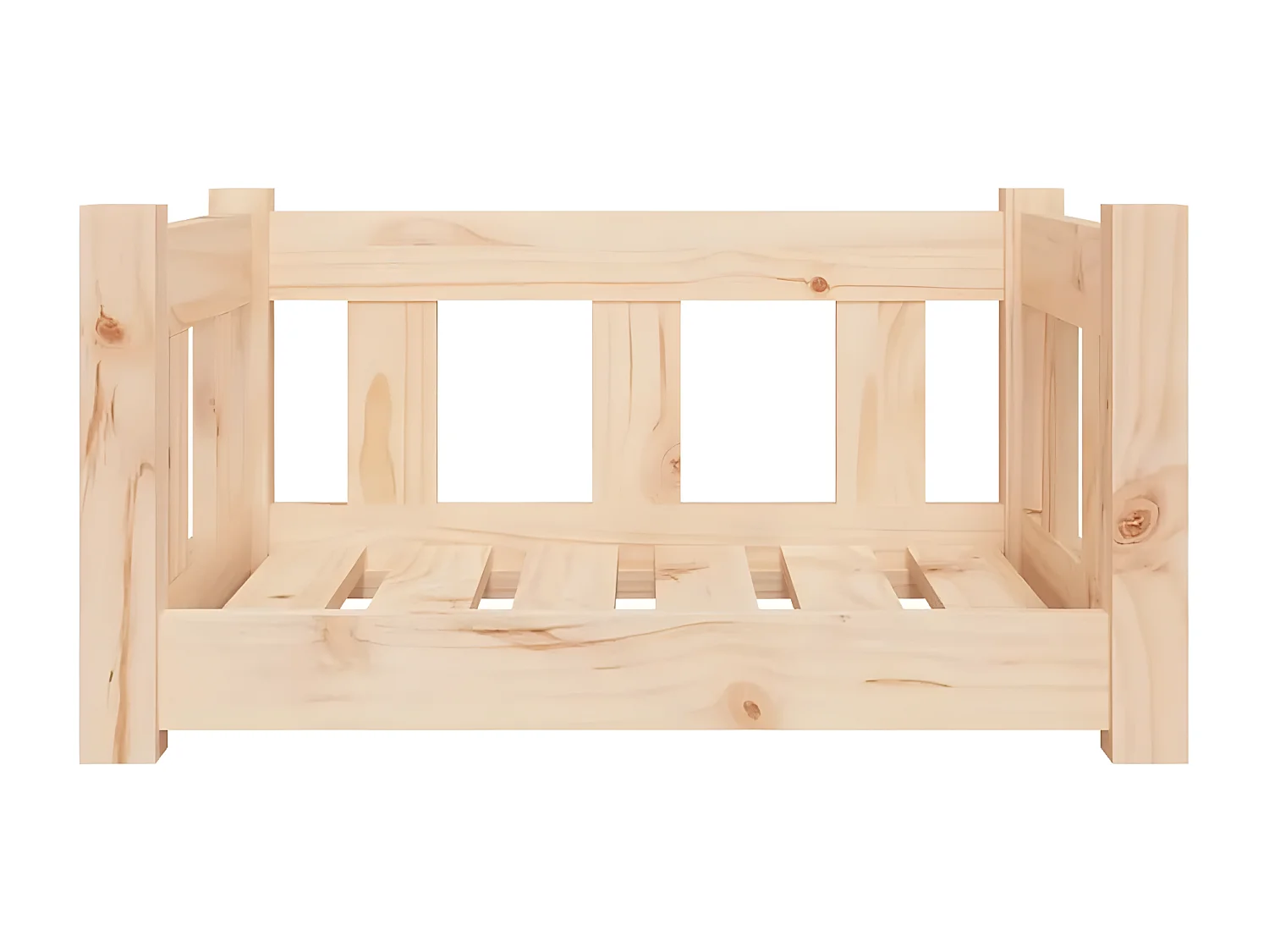 Cama para cães 55,5x45,5x28 cm madeira de pinho maciça PT832892