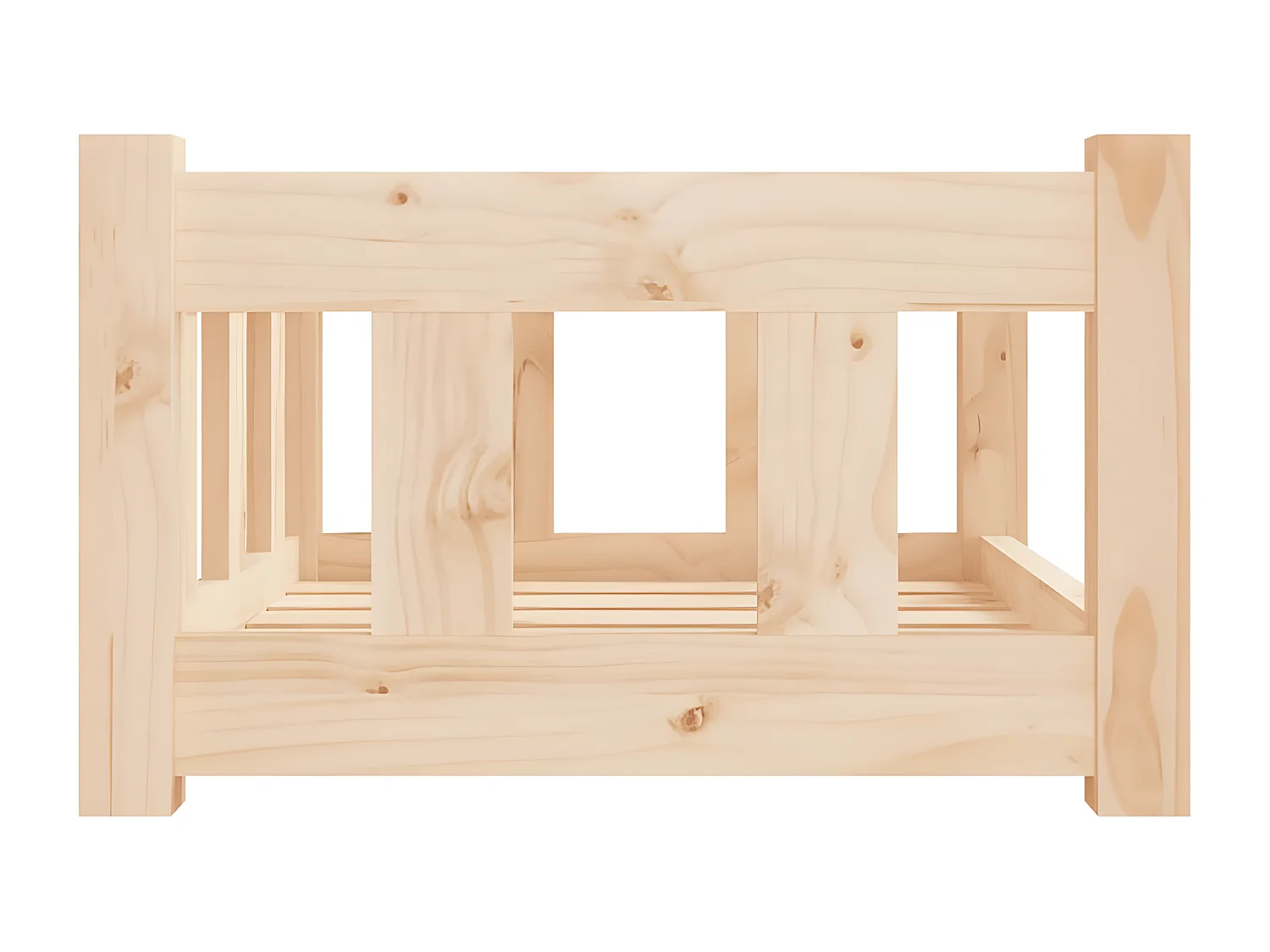 Cama para cães 55,5x45,5x28 cm madeira de pinho maciça PT832892