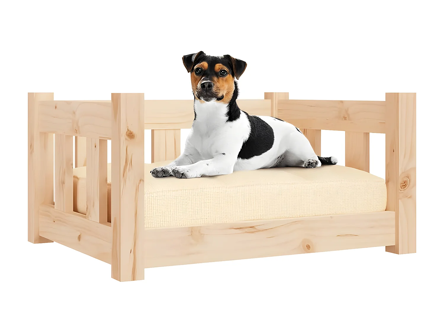 Cama para cães 55,5x45,5x28 cm madeira de pinho maciça PT832892