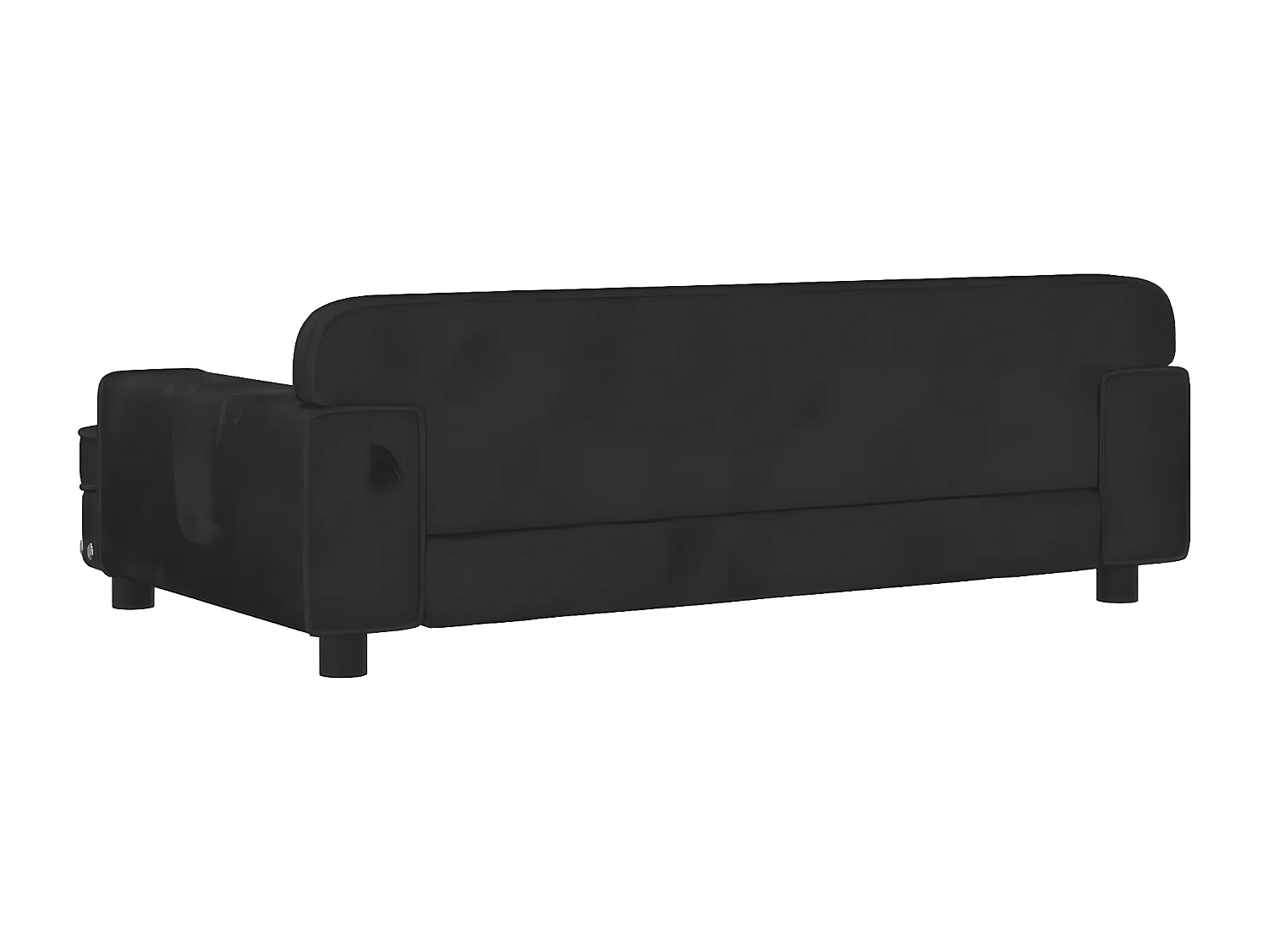 Cama para perros de terciopelo negro 90x53x30 cm ES113213
