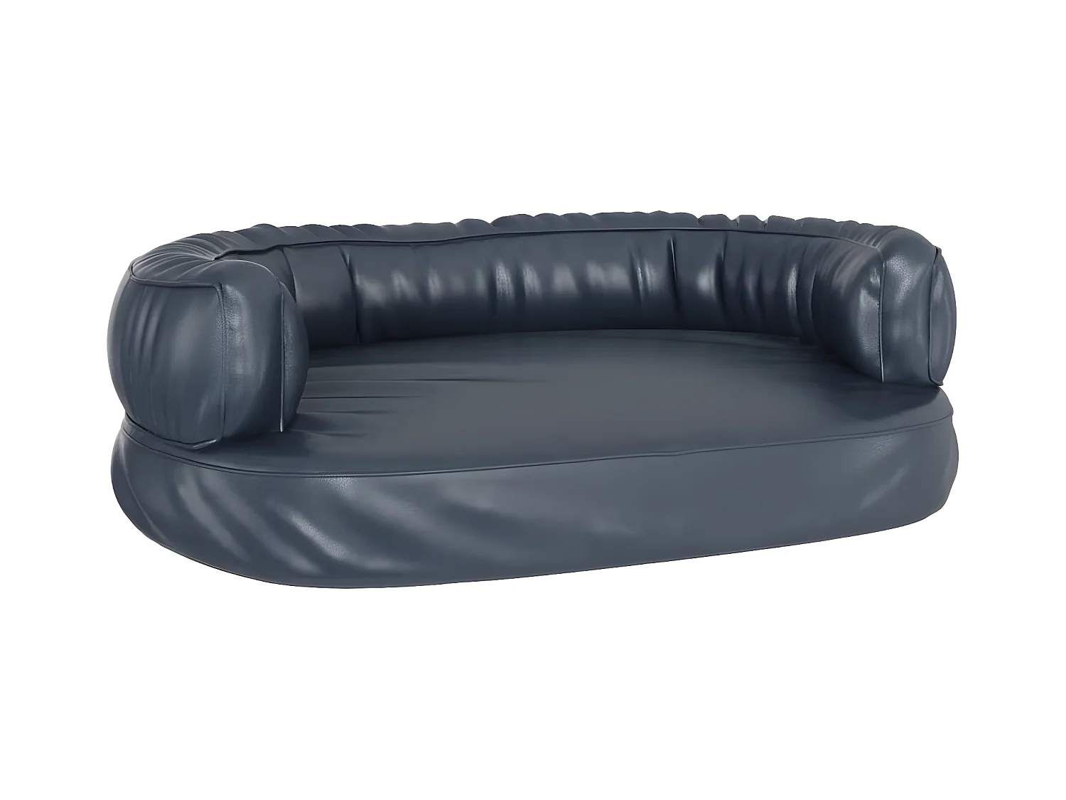 Canapé pour chien ergonomique Mousse Bleu foncé 75x53cm Similicuir RG3Q29760