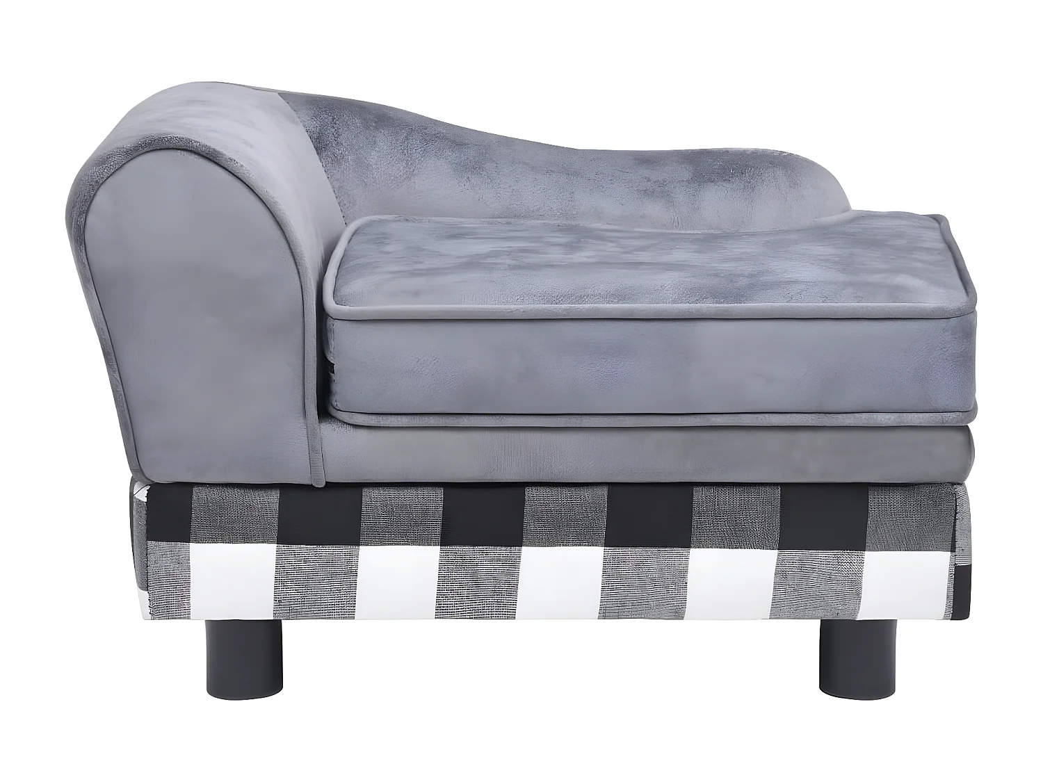 Canapé pour chien Gris 57x34x36 cm Peluche RG3Q74114