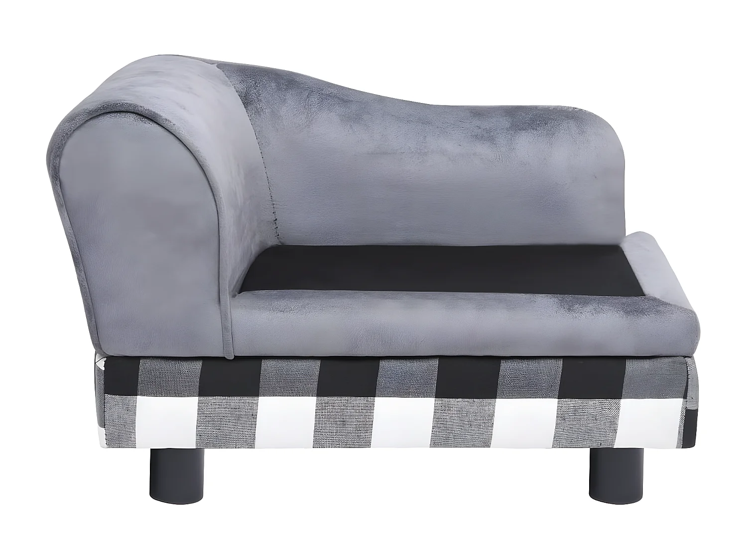 Canapé pour chien Gris 57x34x36 cm Peluche RG3Q74114