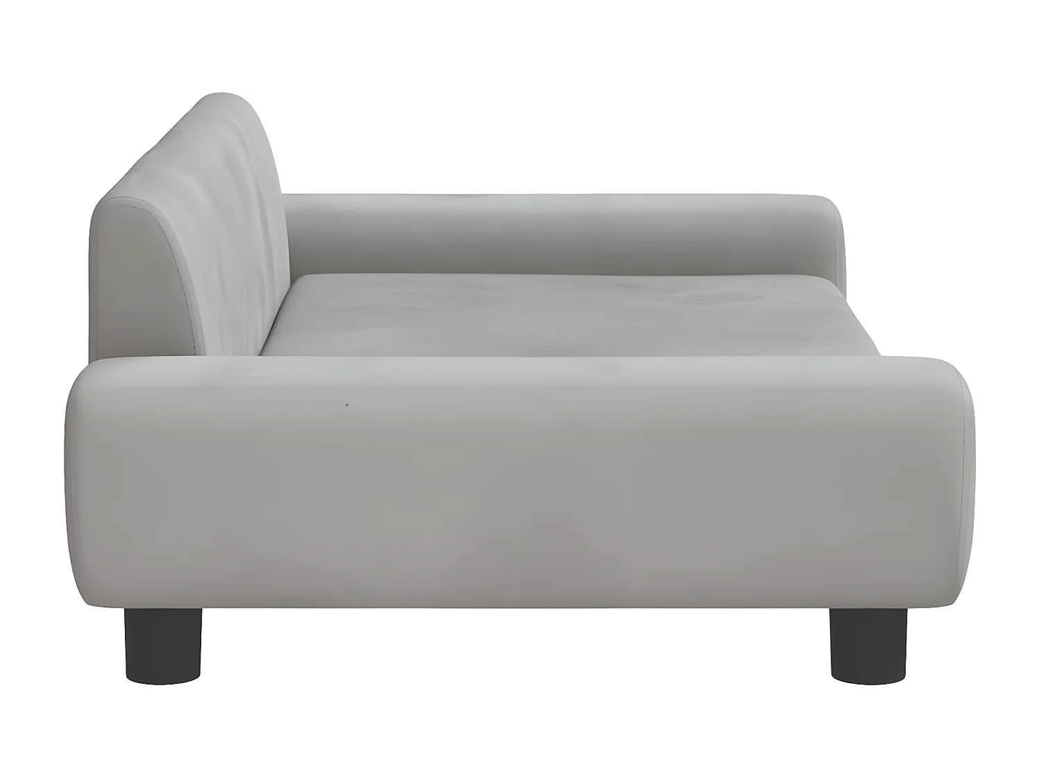 Cama para perros de terciopelo gris claro 100x54x33 cm ES394080