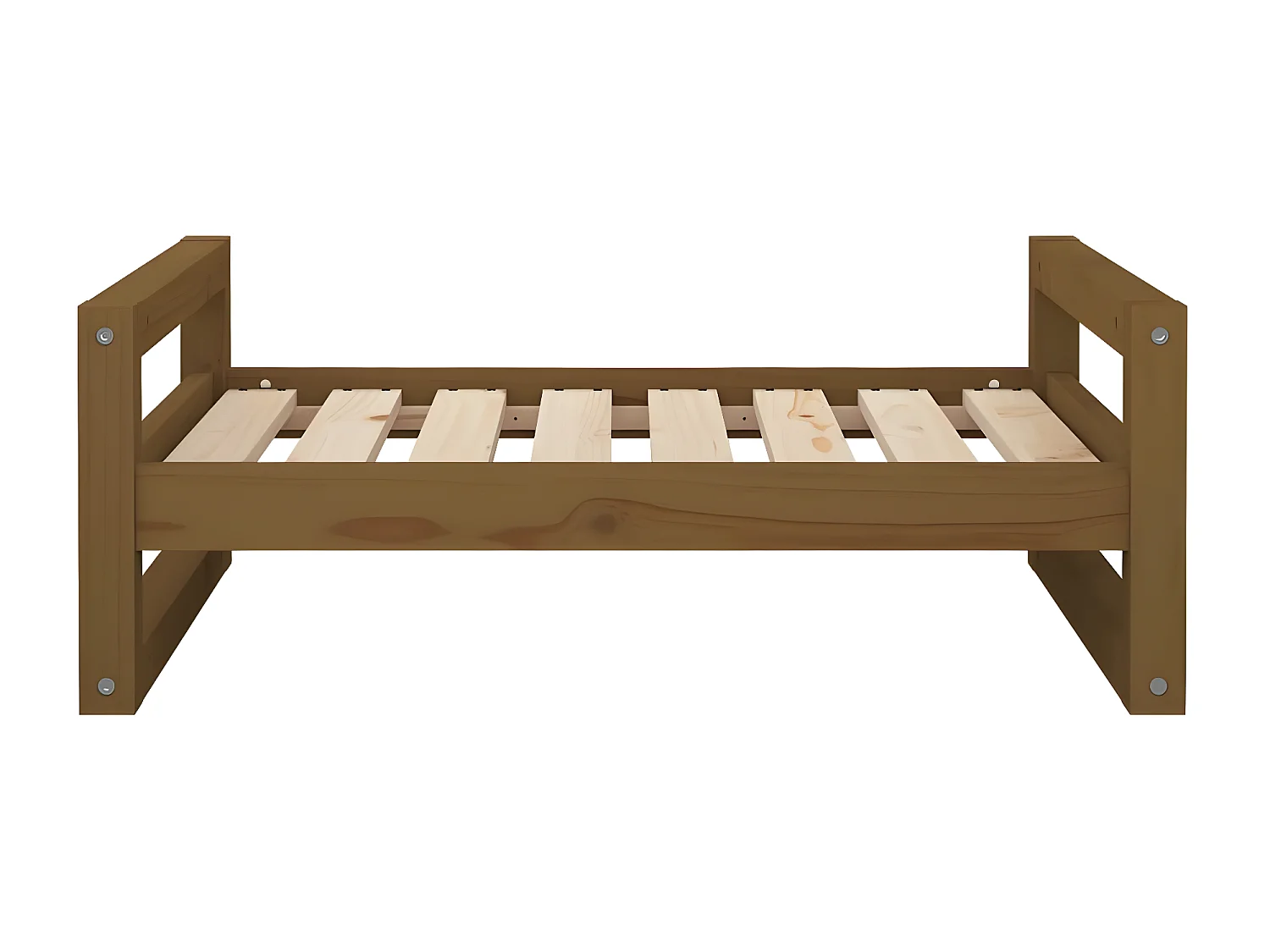 Canapé pour chien Marron miel 75,5x55,5x28 cm Bois de pin solide RG3Q11325