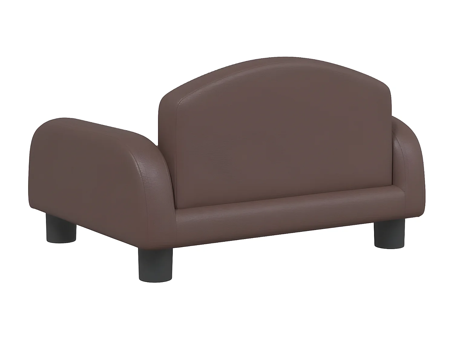 Cama para perros de cuero sintético marrón 50x40x30 cm ES242354