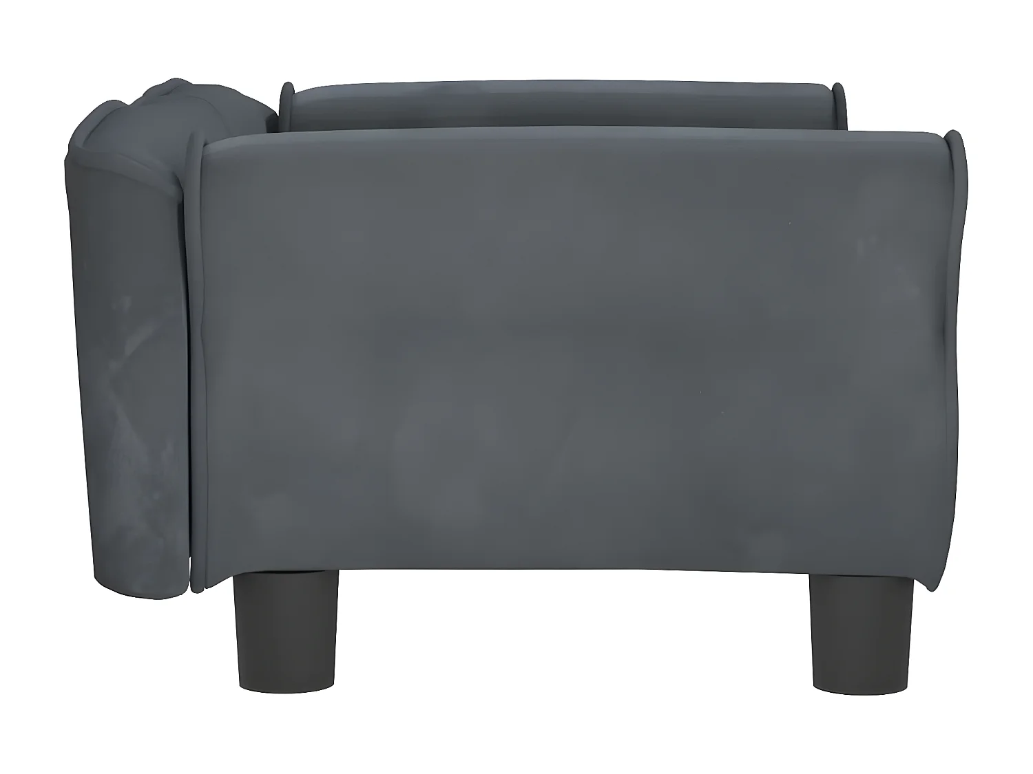 Cama para cães 70x45x30 cm veludo cinzento-escuro PT623877