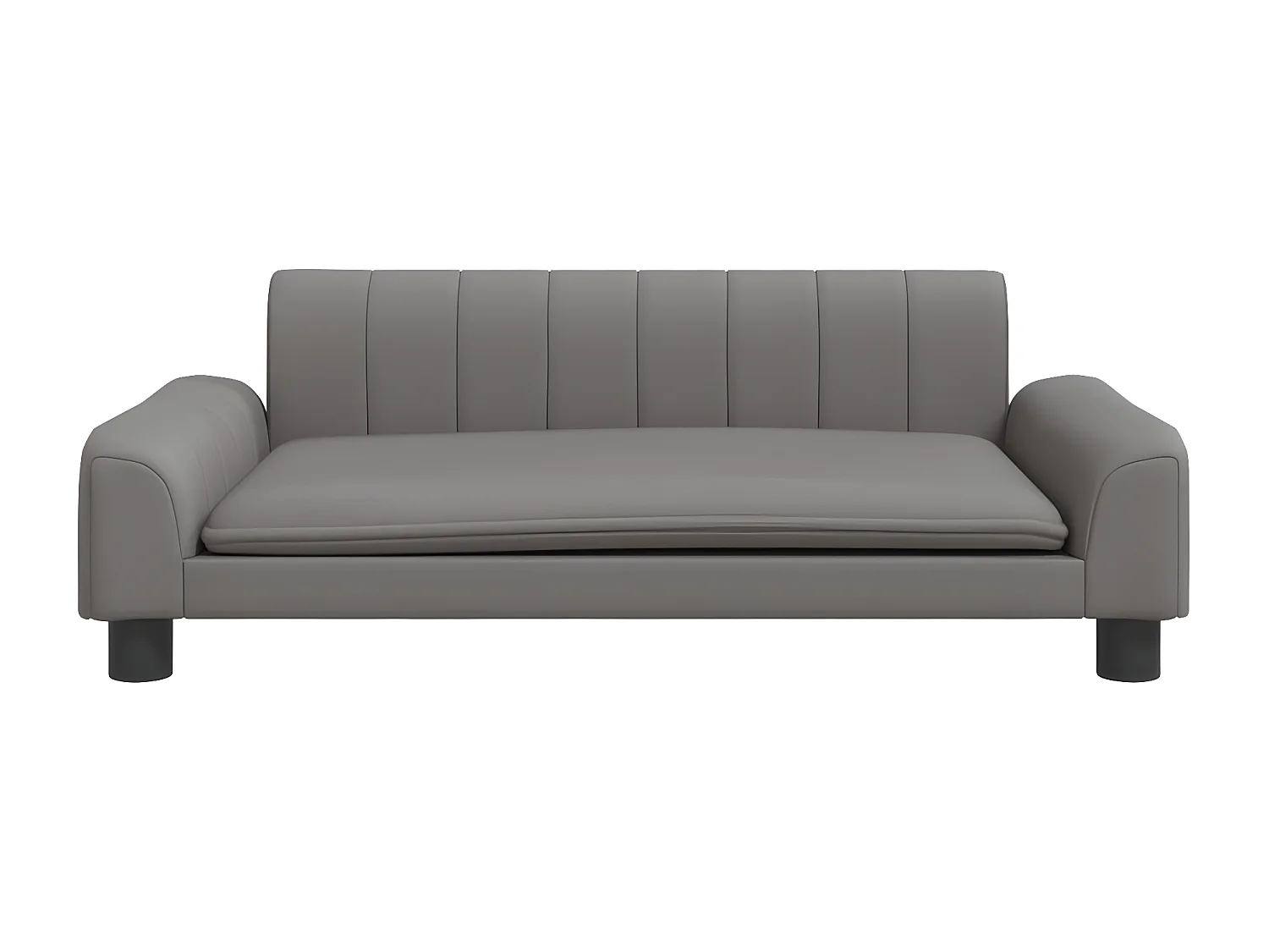 Cama para cães 90x53x30 cm couro artificial cinzento PT969235