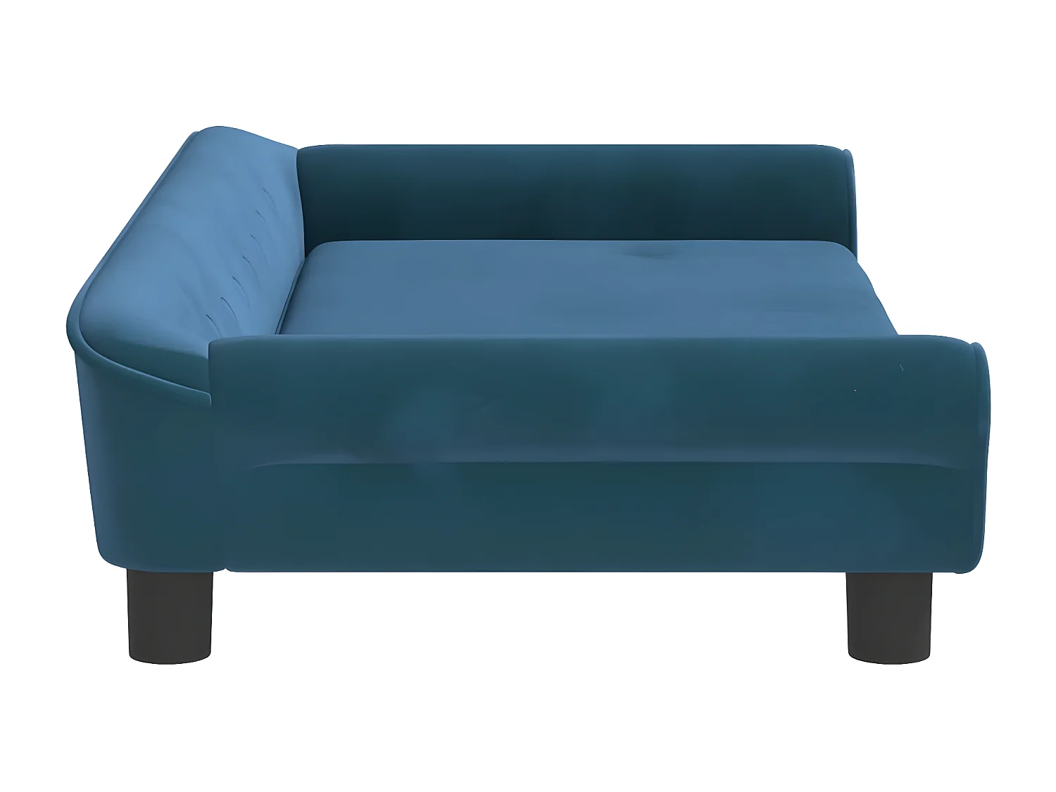 Cama para perros de terciopelo azul 100x50x21 cm ES342470