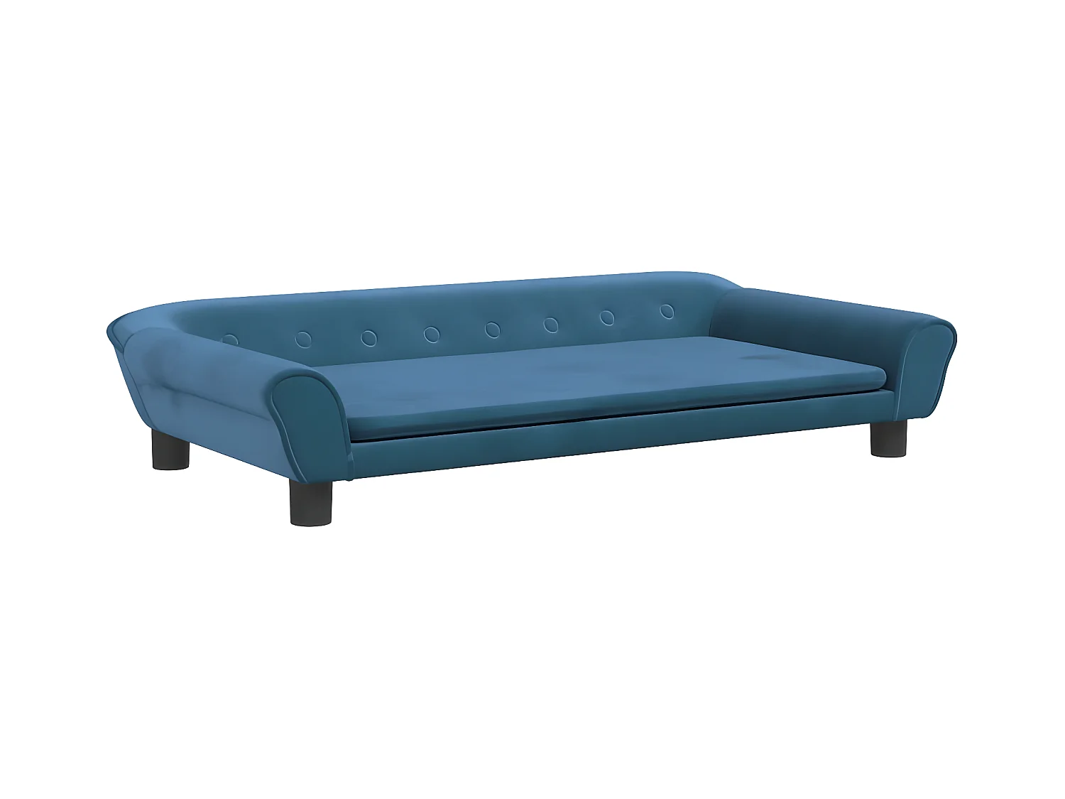 Canapé pour chien bleu 100x50x21 cm velours RG3Q67700