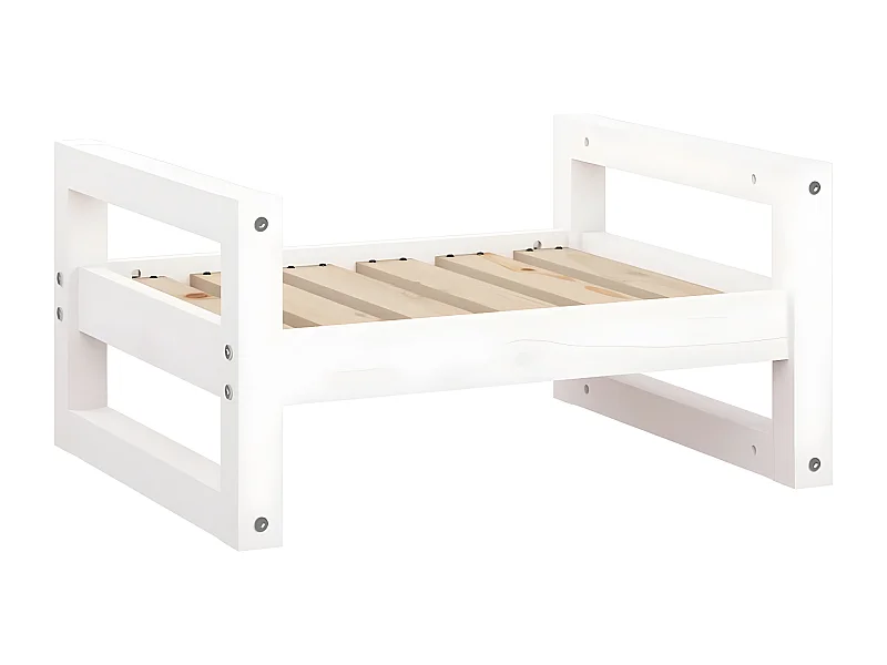 Cama para perros madera maciza de pino blanco 55,5x45,5x28 cm ES596174