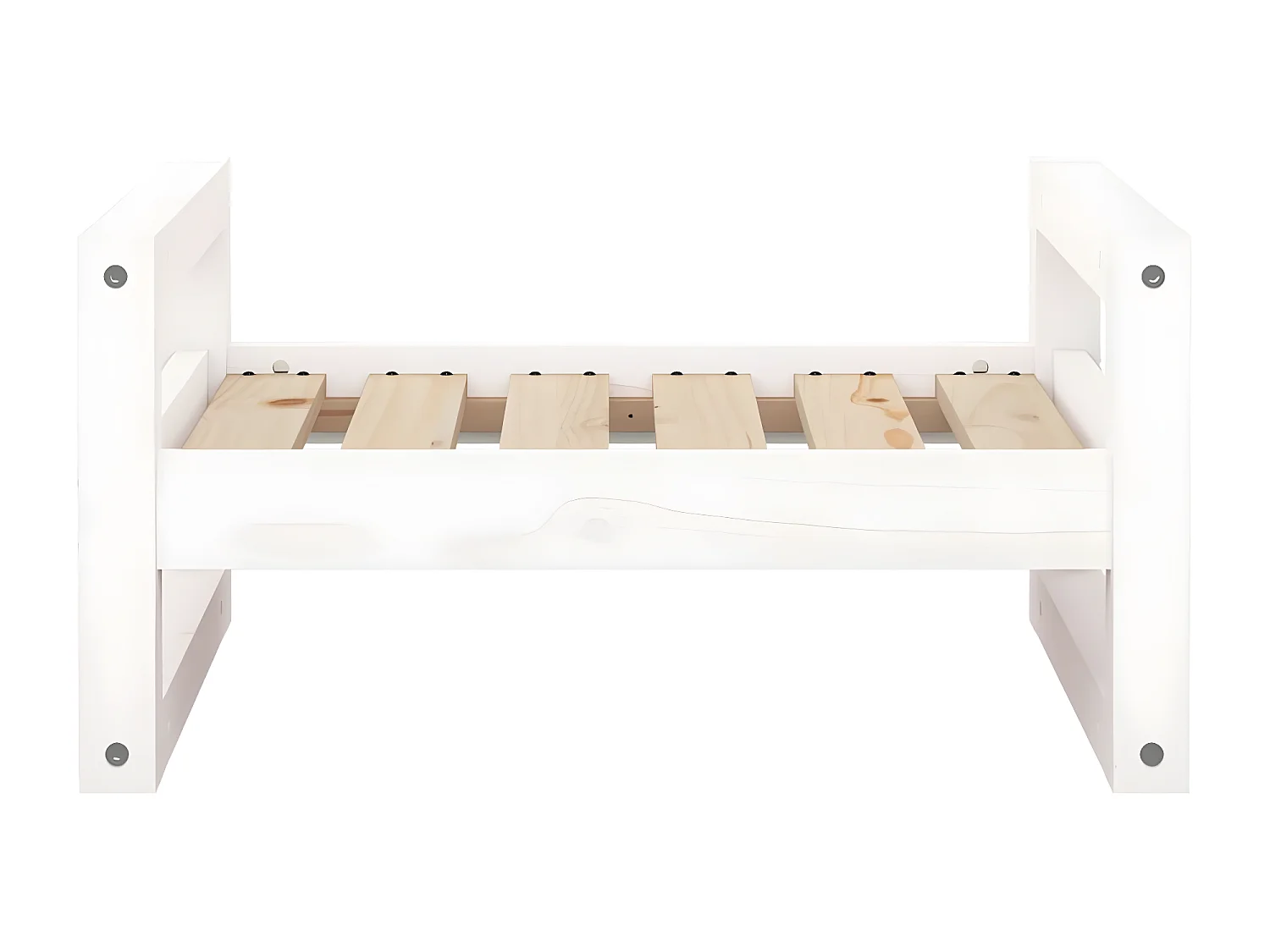 Cama para perros madera maciza de pino blanco 55,5x45,5x28 cm ES596174