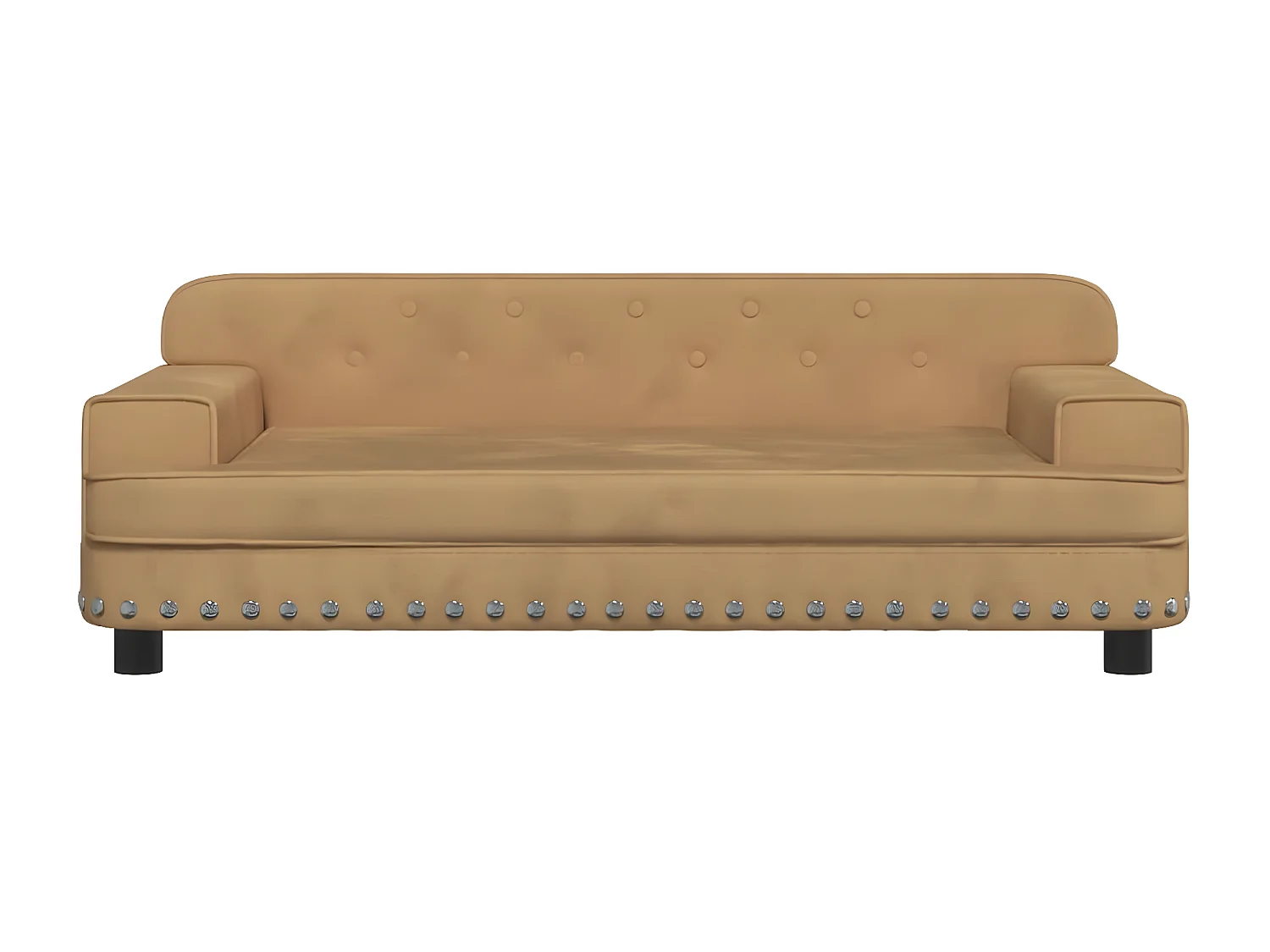 Cama para cães 90x53x30 cm veludo castanho PT280817