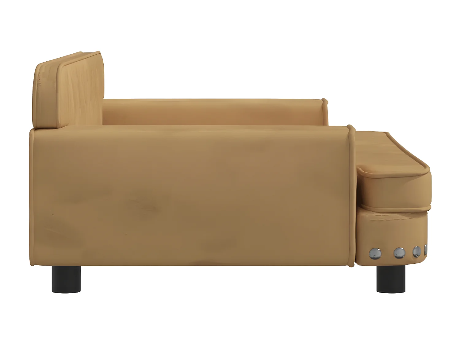 Cama para cães 90x53x30 cm veludo castanho PT280817